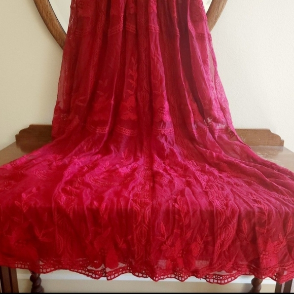 Boho Cottagecore Lacey Crotchet Dress - Picture 4 of 11